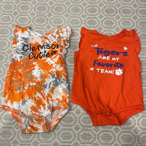 Newborn & Infant Colosseum Orange Clemson Tigers Two Bits Two-Pack Bodysuit Set - Picture 2 of 5